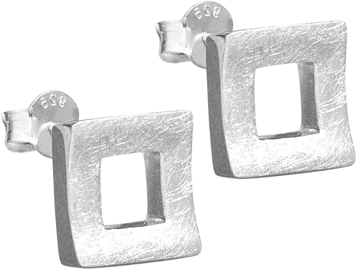 Orecchini Infinito In Argento 925, Design Classico Con Finitura Opaca E Lucida - Idea Regalo In Elegante Confezione