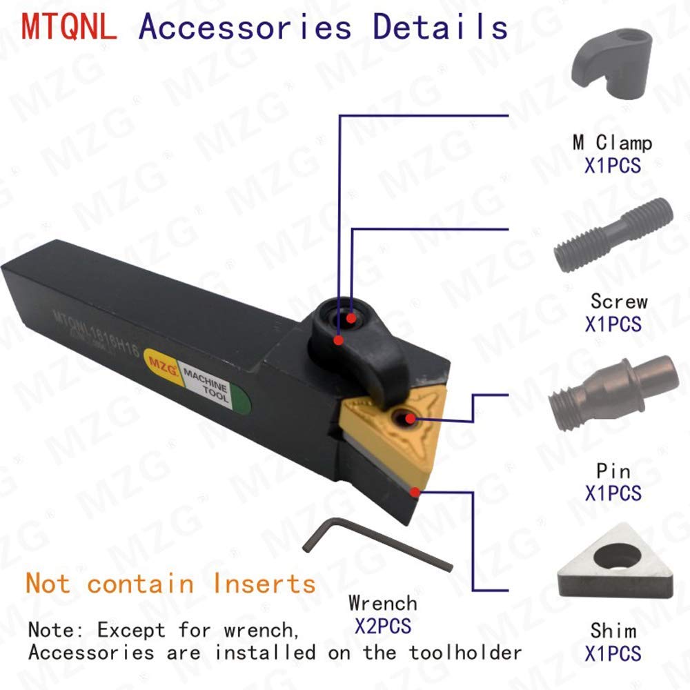 CNC MTQNL2525M16 Inserts en carbure indexable Porte-outils Porte-outils de tournage externe