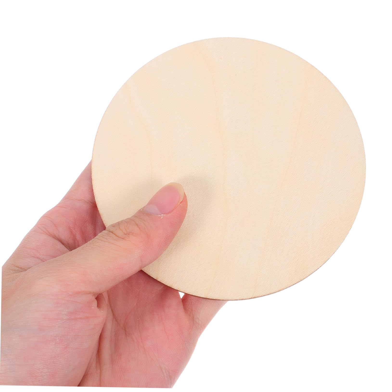 50 Stück Teiliges Runde Holzkreise aus Unlackiertem Holz für DIY Bastelprojekte Türanhänger Hochzeit Dekoration Blanke Holzscheiben mit Glatter Oberfläche zum Bemalen und Gravieren