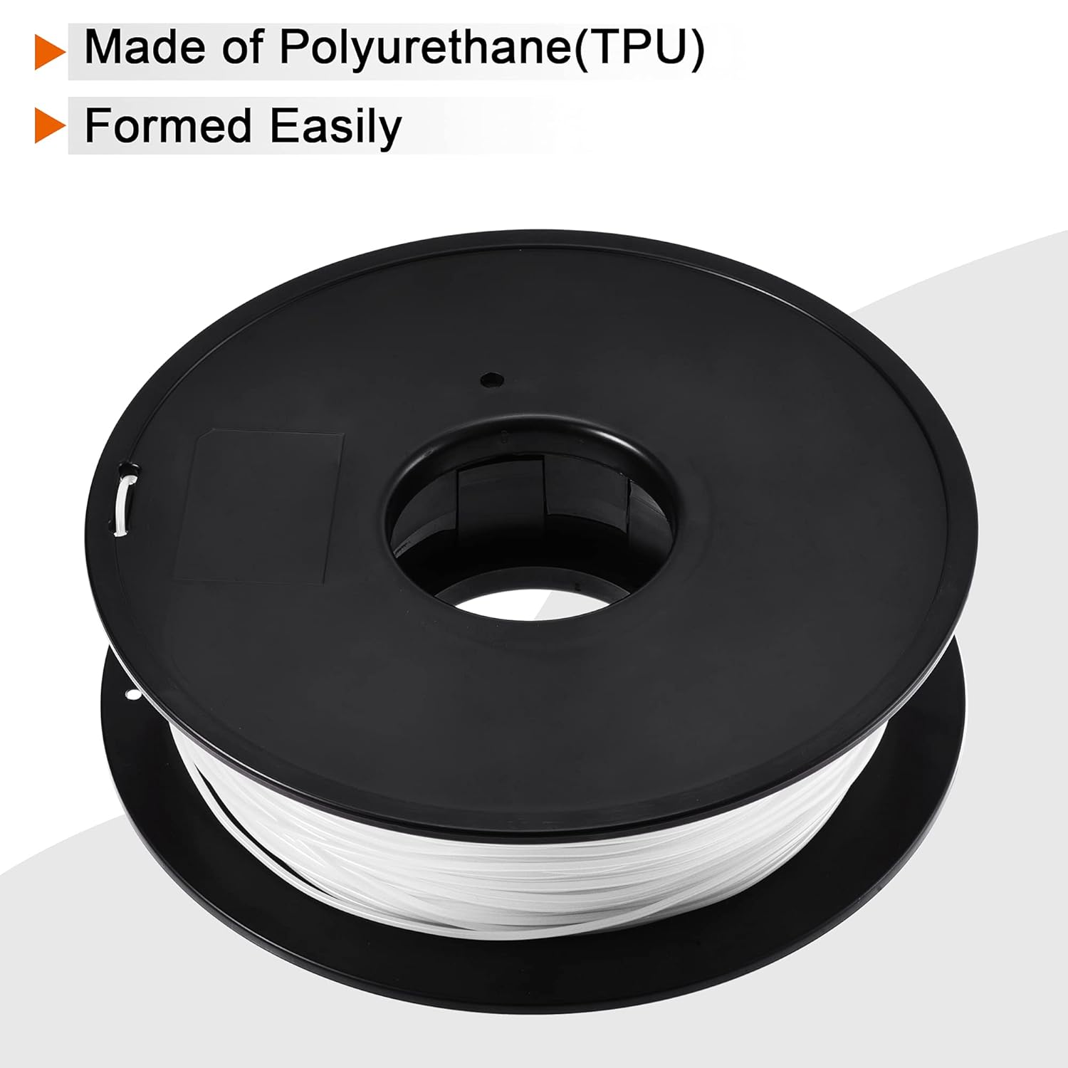 MECCANIXITY 1.75mm Filaments TPU White 0.5KG Dimensional Accuracy +/- 0.05mm for 3D Printer