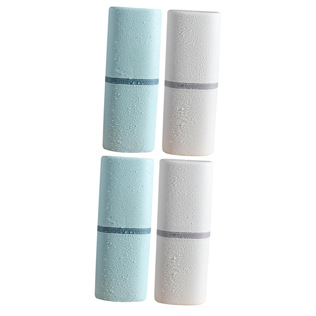 PartyKindom 4pezzi Porta Spazzolino e Tazza Lavaggio Portatile Design Elegante e Compatto Per Viaggi e Uso Colori e Organizer Per Orale