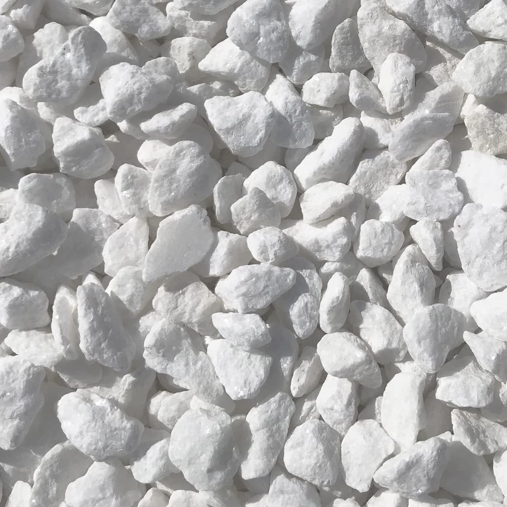 市場 砂利 ｼﾞｬﾘ 石庭 庭石 化粧砂利天然白玉石 5分 個人様支店止め砂利 計約100kg法人宛 又は 5袋セット 15 23mm おしゃれ