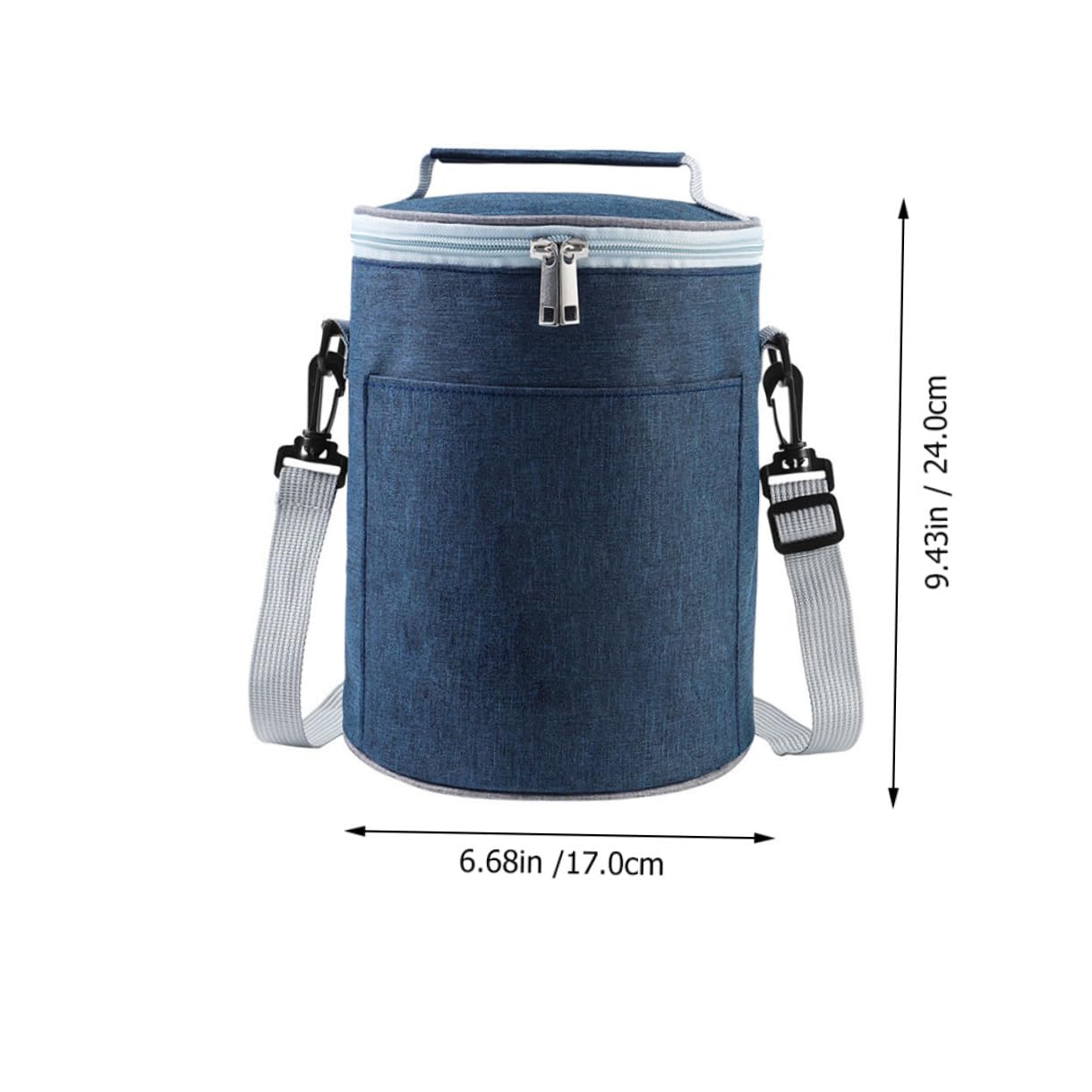 Isolierte Lunchbox Tasche Mittelgroß aus Aluminiumfolie mit Griff und Schultergurt Wärmespeichernder Lebensmittelbeutel für Outdoor Camping und Arbeit