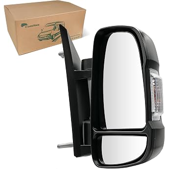 Wing Mirror Complete Electric Folding Right for Ducato Boxer Jumper Year 2006-2023 Mirror Foldable Short Sleeve Side Mirror Foldable with Indicator Passenger Side