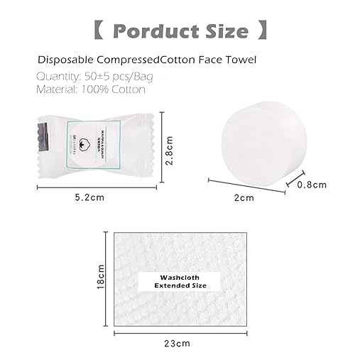 Miniatura 5 de 50 toallas comprimidas portátiles, desechables, para monedas, toallitas suaves para lavado comprimido, paño para el cuidado de la cara, perfectas