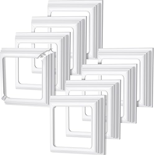 Thyle Falda de vinilo para postes de 4 x 4 pulgadas, cubierta de columna para porche, cubierta, base de poste de vinilo para poste de vinilo blanco