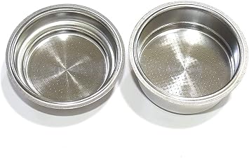 50mm Dual Wall Filter Basket Filter One Cup and BES820XL/205 Two Cup for Br ESP8XL 800ESXL BES820XL ESP6SXL BES250XL and Espresso Maker EM-100 2 Pack