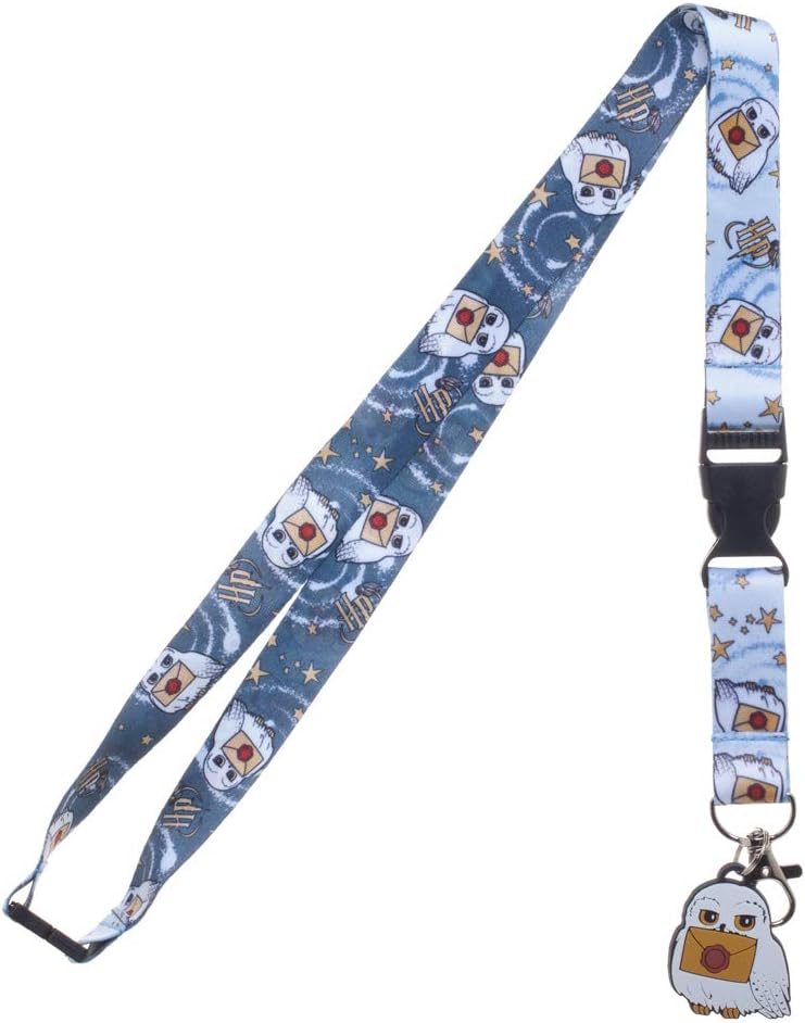 Harry Potter Hedwig Carrying Letter to Hogwarts Breakaway Lanyard with Charm