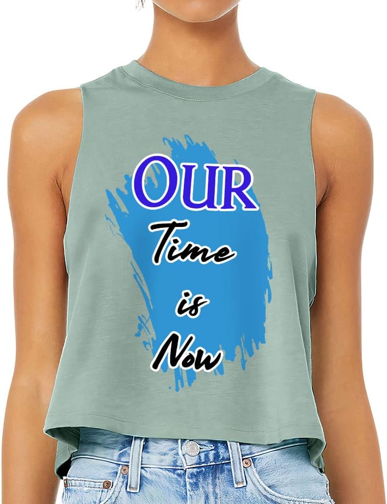 Inspirational Racerback Cropped Tank - Cool Saying Women's Tank - Themed Tank Top