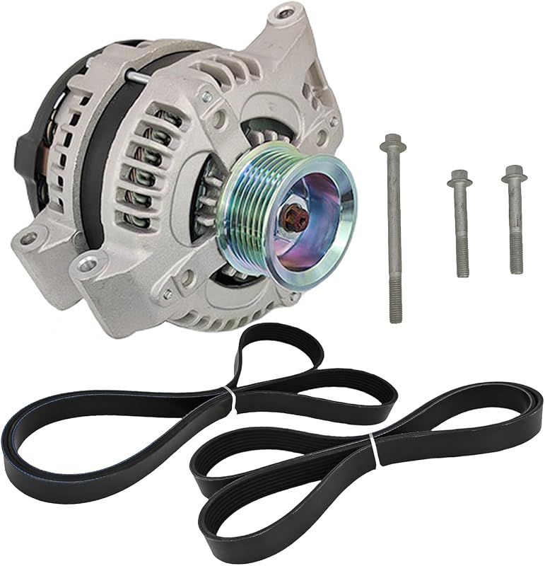 Alternador WHEELZEN 12 V 105 A para Honda Accord L4 2.4L 2003 a 2007 – Kit com correias e parafusos