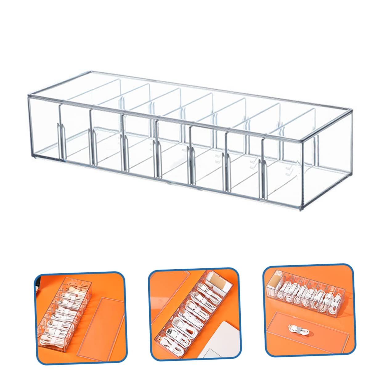 Estuche Organizador de Cables Pet Tapa y 8 Ranuras