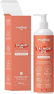 MAIKAI Salmon Oil for Dogs and Cats, 500 ml, 100% Natural and Pure, with Omega 3 and 6, Anti-Inflammatory, Healthy Skin and Shiny Coat, Vitamins and Calcium, For Joints and Defences product image