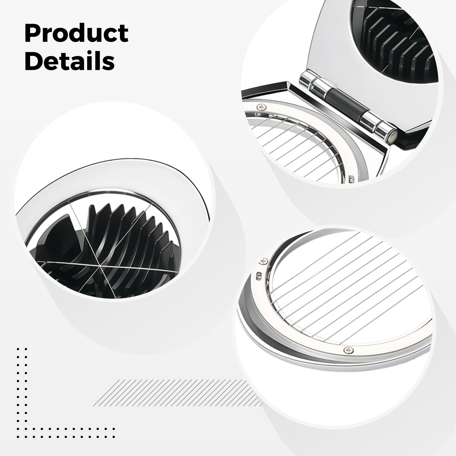 Lot de 2 coupe-œufs 2 en 1 pour œufs durs, trancheuse d'œufs avec fil en acier inoxydable, coupe-œufs de cuisine, base ABS, 2 modes de coupe pour 6 ou 10 parts