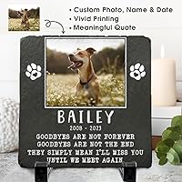 Vista 2 de Piedras conmemorativas personalizadas para mascotas para perros, gatos, regalos conmemorativos para perros en forma cuadrada por pérdida