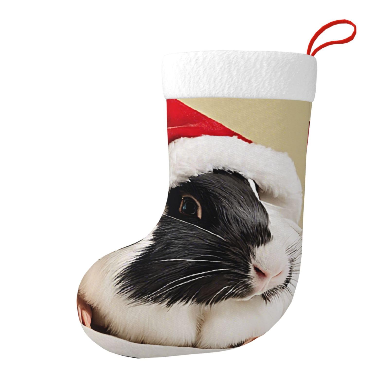 WXWJSHMGC Cute Guinea Pigs Print Christmas Stockings Xmas Hanging Stocking Socks Holiday Decor For Christmas Tree Fireplace Party(1pcs)