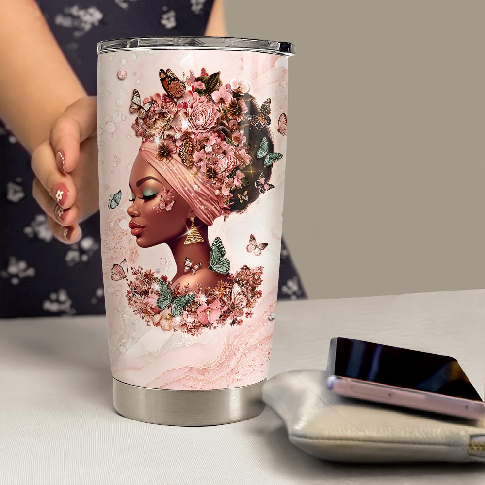 Tazza Da Viaggio In Acciaio Inox 590 Ml Con Teschio Di Zucchero, Bicchiere Isolato Termico Per Bevande Calde/fredde, Regalo Donna/uomo Compleanno Natale - 2