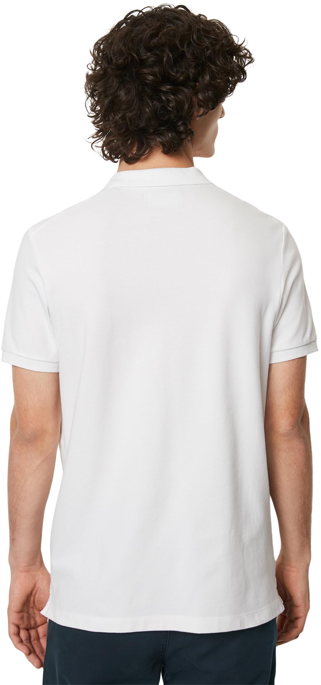 Marc O'Polo Herren Kurzarm-Poloshirt mit Stretch-Anteil Shaped Fit, Weiß (White), XXL – Ansicht 3