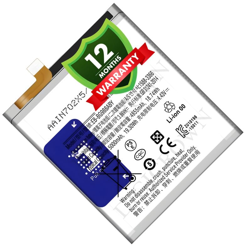 Image of Original EB-BG988ABY Battery Compatible for Samsung Galaxy S20 Ultra - (5000mAh) - 1 Year Warranty DF7
