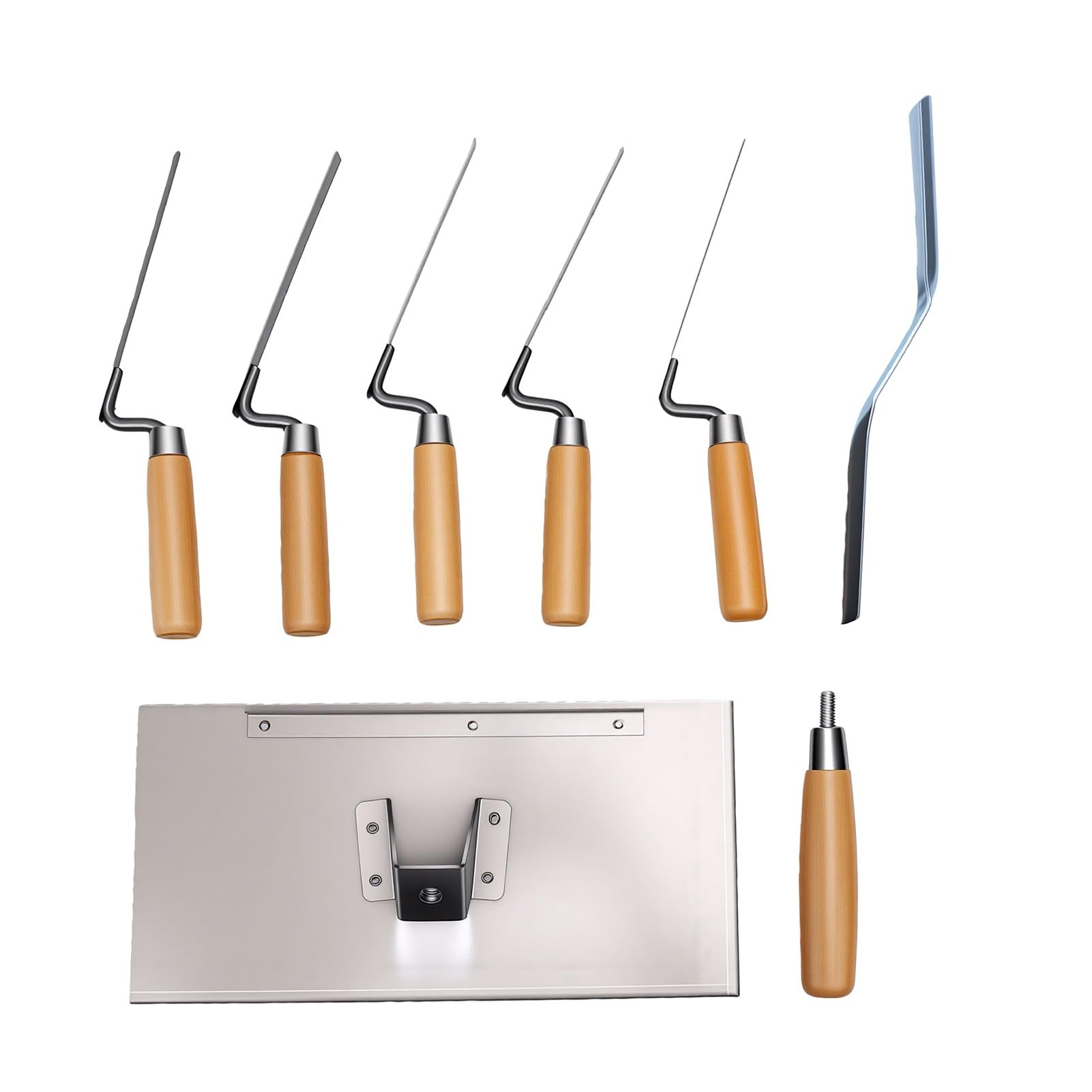 Truelle à Pointer Set, Outils de Maçonnerie Durables, 5 Tailles