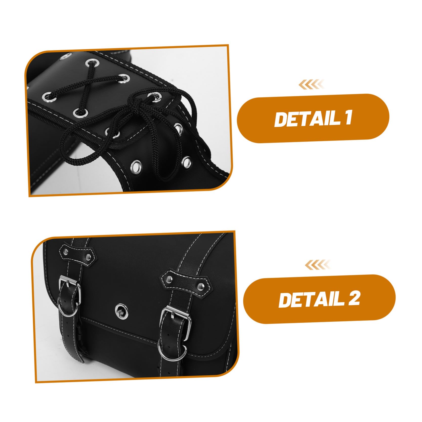 Generico Borsa Laterale per Moto in Pelle Pvc, Set 2 Pezzi Serratura, Borsa da Sella Portaoggetti per Moto Elettrica, Accessorio per Ciclisti e Viaggi su Strada