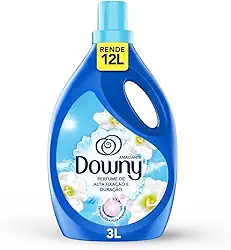 Downy Amaciante Concentrado Brisa Suave 3L, Rende 12L, Perfume Suave por Mais Tempo, Aroma Leve, Fresco e Floral, Amaciante Downy Concentrado