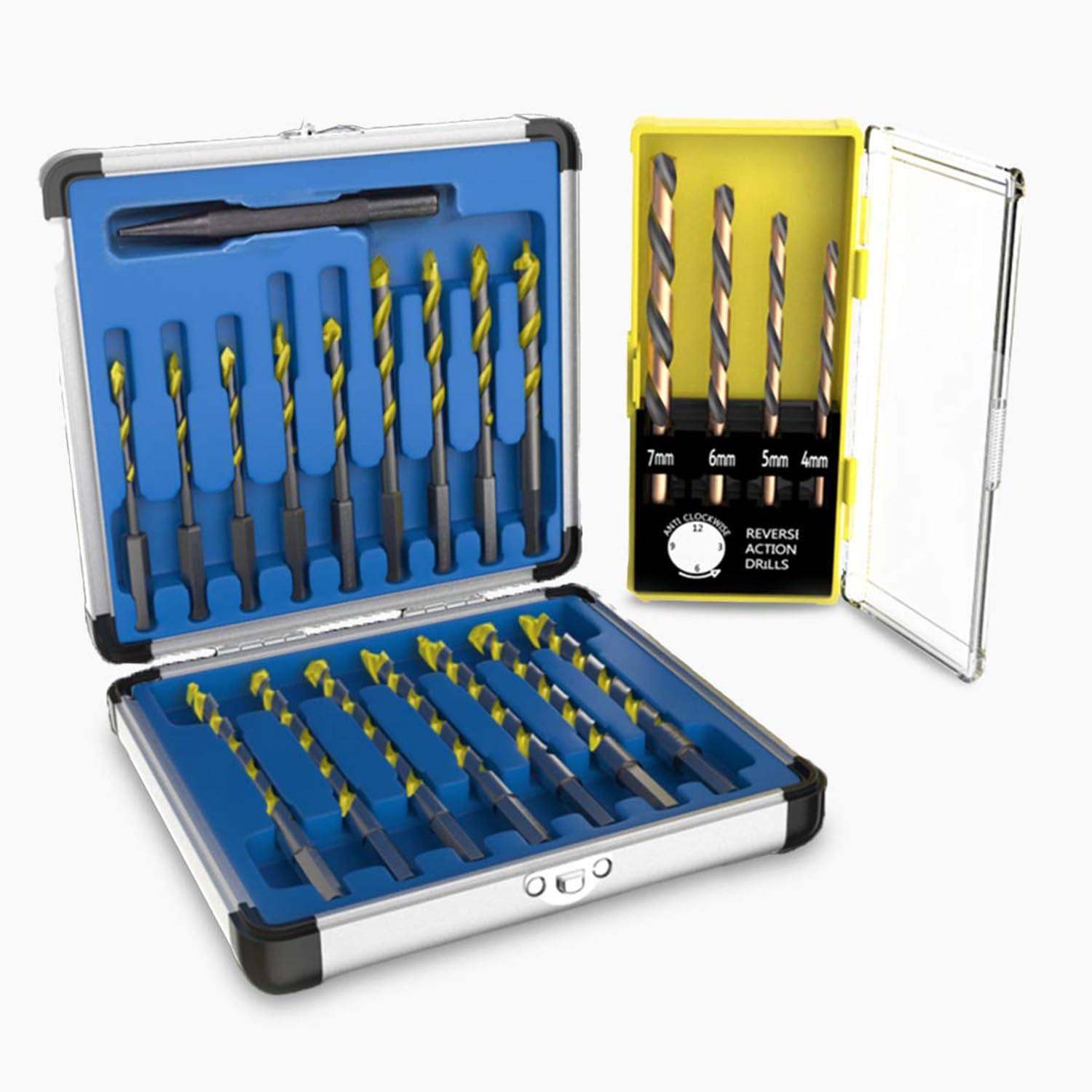 Hammersmith DrillBit Pro - 21tlg. Bohrer Set mit Sechskantschaft - Bohrerset für Metall, Holz, Stein, Glas & Beton - präzise & langlebig - Zubehör Bohrmaschine - Holzbohrer, Steinbohrer, Metallbohrer