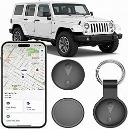 GPS Car Tracker, Mini Magnetic Car GPS Tracker, Compatible with iOS and Android, Real Time Tracking Tracker No Subscription, Hidden Child Tracker for Vehicles, Pets and Luggage, Black