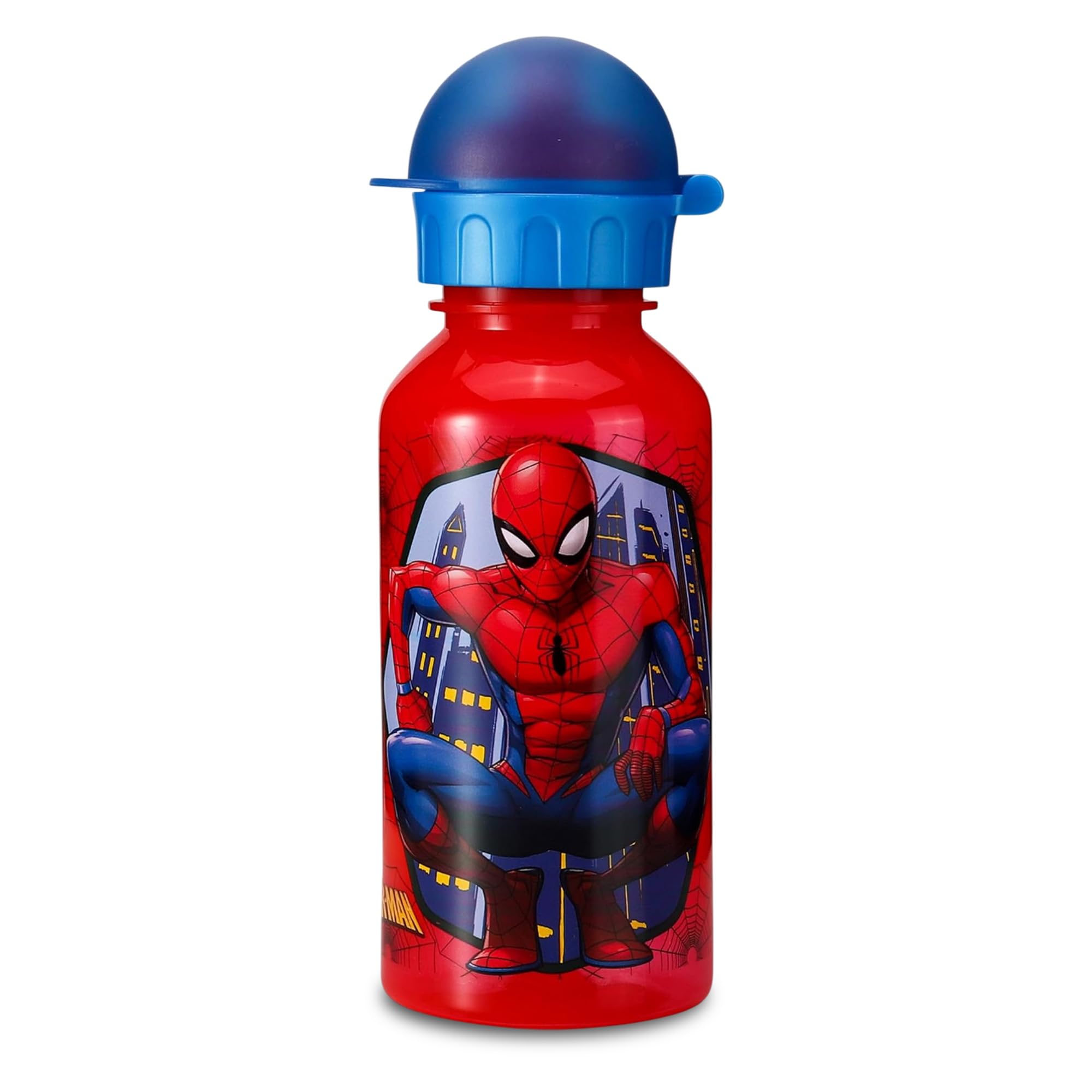 Spiderman Kids Childrens 370ml Reusable Water Bottle Travel School, BPA Free