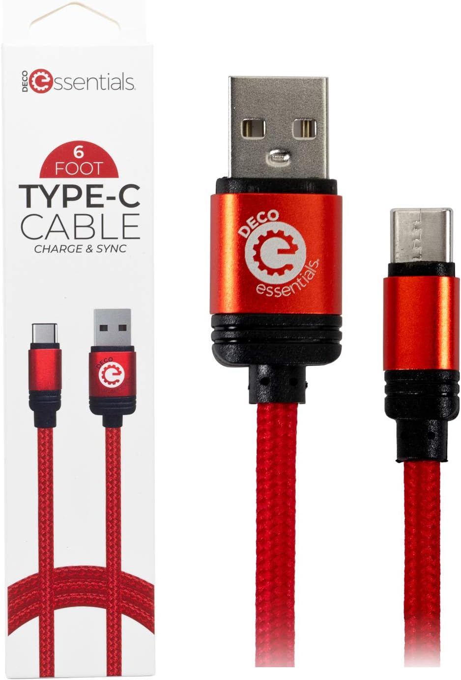 6FT USB Type-C Charge & Sync Cable | Transfer Speeds Up to 480Mbps (3-Pack)