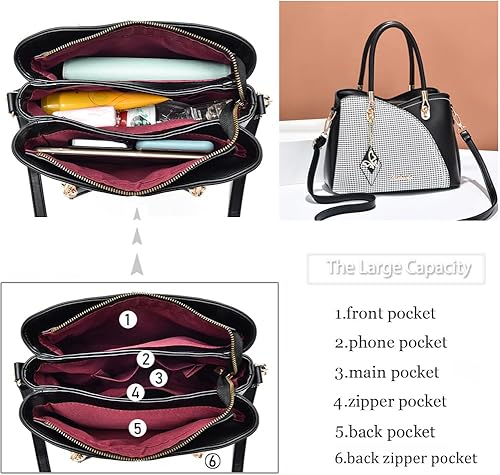 Miniatura 6 de Bolsos y carteras con asa superior, bolsas de hombro, bolsos mensajeros y de mano para damas 1-2-vino,1-1-caqui,1-2-vinos,1-3-rosa,1-5-azul,1-5-lp