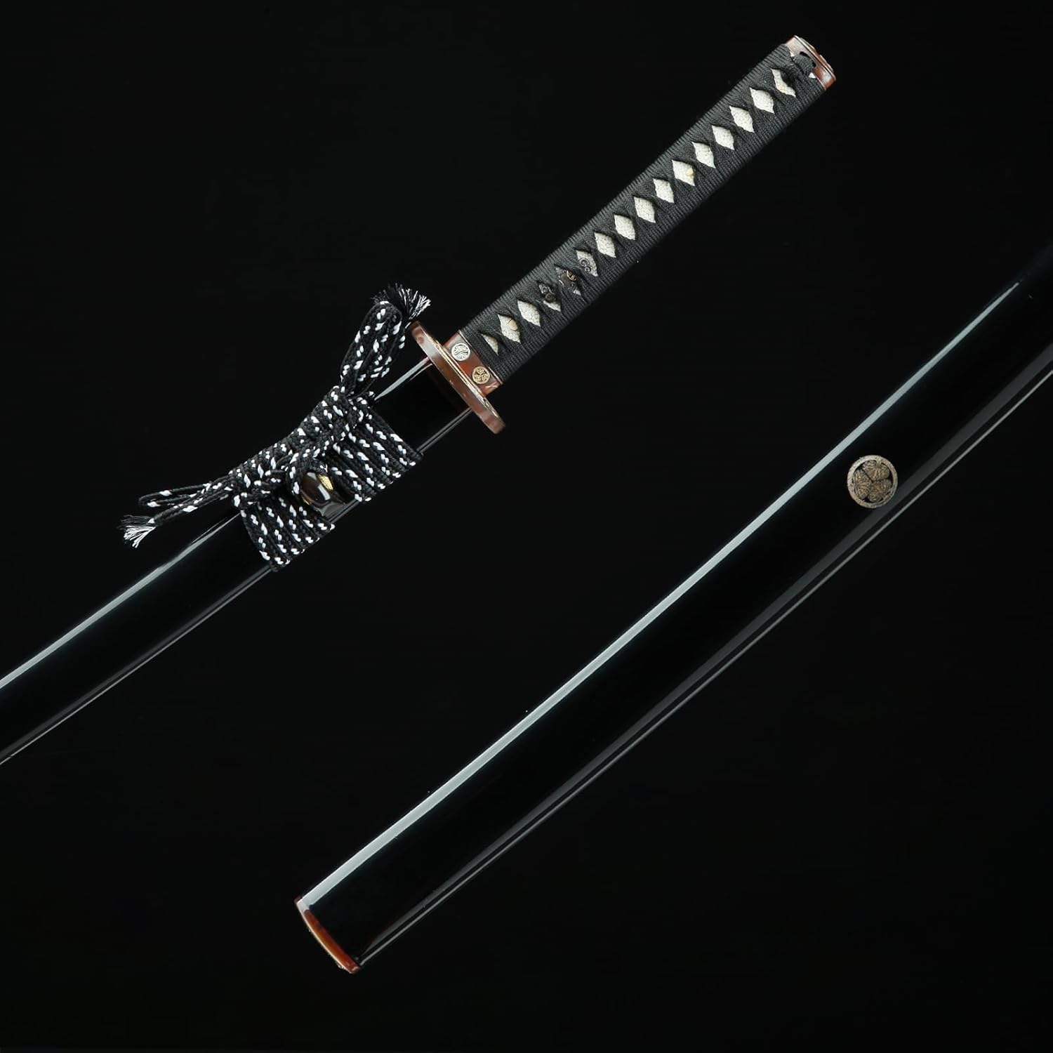 Katana Sword L6 Steel Clay Tempered Nice Hamon Very Sharp Top Handmade Japanese Samurai Sword Full Tang