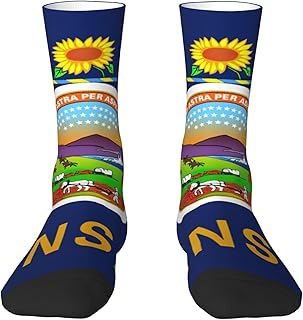 Calcetines divertidos de la bandera del estado de Kansas para hombres y mujeres, unisex