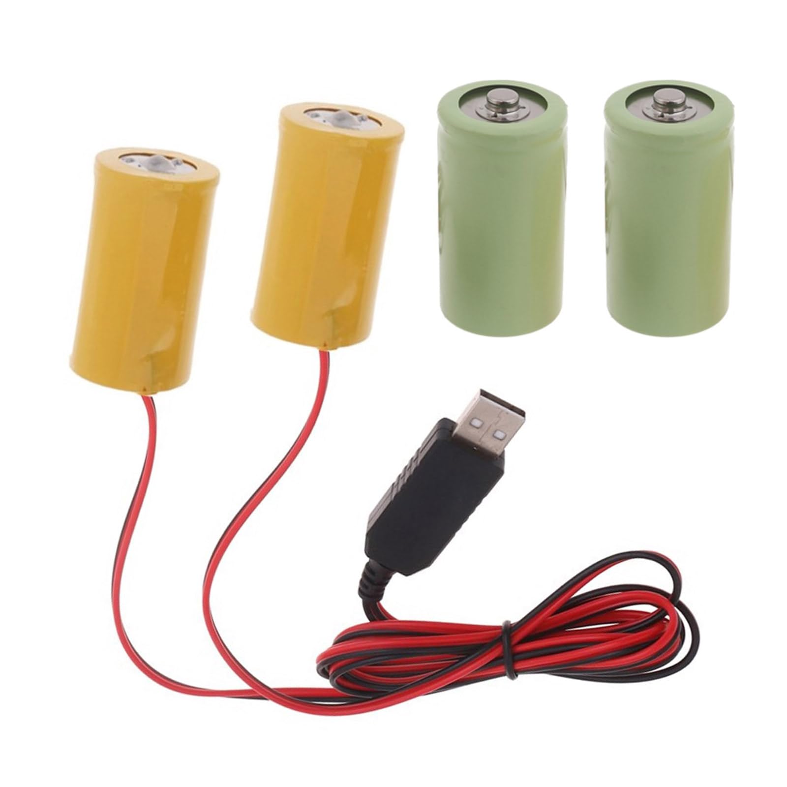 Zestaw 2w1 Eliminator di Batteria Alimentatore USB Sostituire 3V LR20 D