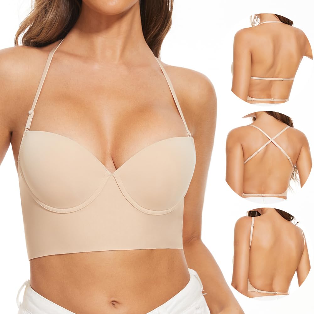 CUBEAUTY Low Back Bra for Women