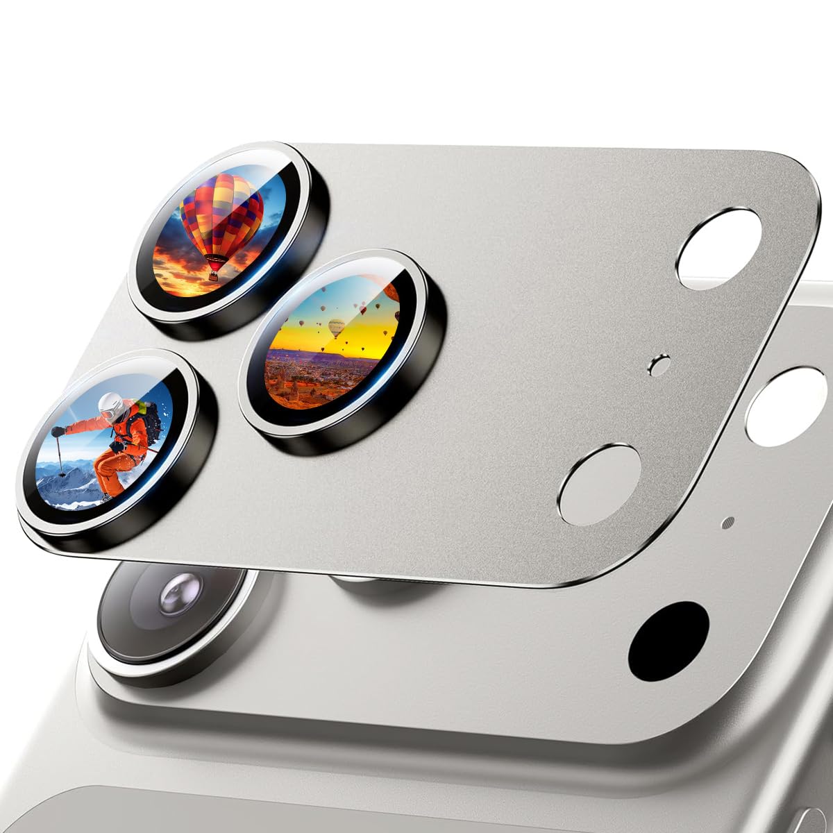 Jurqqer Kameraschutz für iPhone 17 Pro Max/iphone 17 Pro, [Kratzfest & Anti-Fingerabdruck] 9H Ultradünner Gehärtetes Glas, Kamera Schutz aus Aluminiumlegierung, Einfache Installation