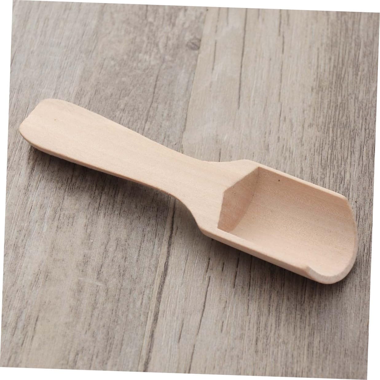 15pcs Small Wooden Tea Scoops with Flat Handle 2.8x11cm Tea Leaf Measuring Spoons and Salt Shovels and Kitchen Use