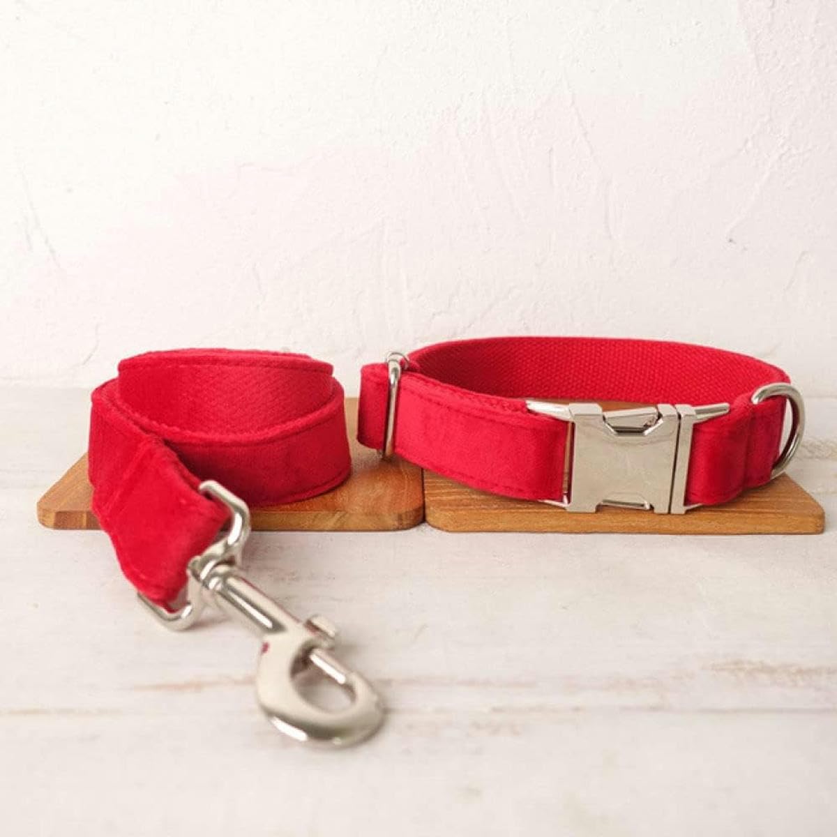 personalisiertes Hundehalsband mit Leine, verstellbar, Welpenhalsband mit Namensschild, 5 Größen-Hundehalsband-Leine-Set-S