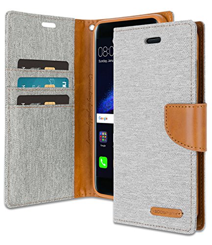 Goospery canvas wallet for huawei p8 lite 2017 case den…