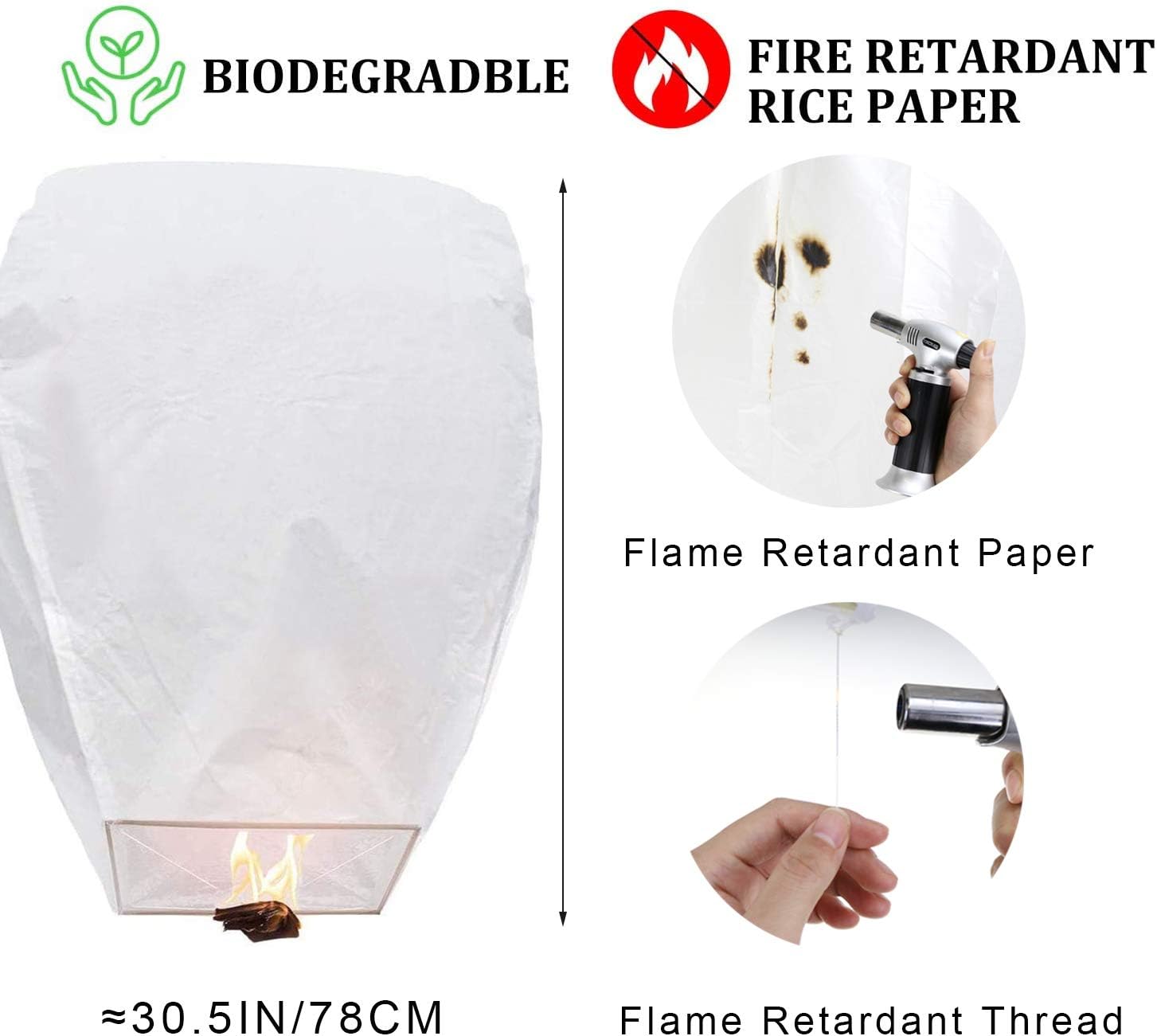 Newthinking Sky Lanterns, Flying Lanterns Eco Friendly with 100