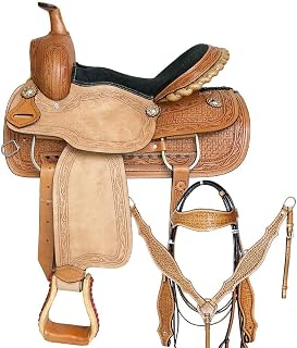 ANNOOR International - Silla de caballo en miniatura de piel de primera calidad para jóvenes y niños de 10 a 13 pulgadas
