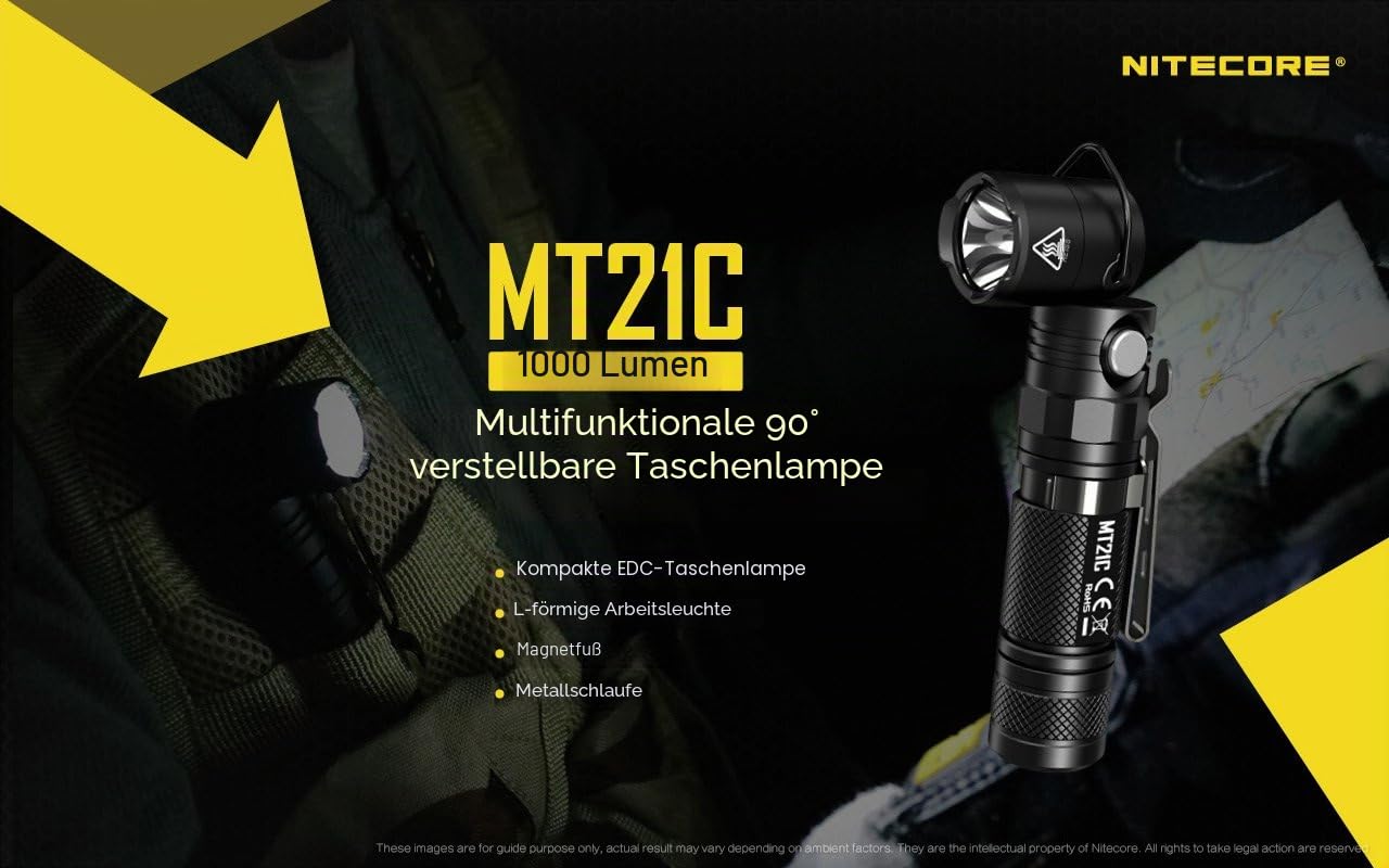 Nitecore Mt21c Taschenlampe, Schwarz, Nicht zutreffend