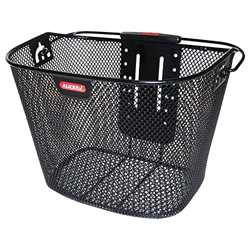 KLICKfix Farradtasche Uni Korb, Feinma. Schwarz Lenkerkorb, 33 x 26 x 25cm