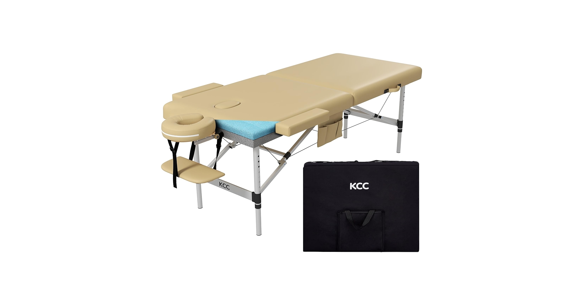✿masa✿ Amazon.com: KCC Memory Foam Portable Massage Table, Foldable