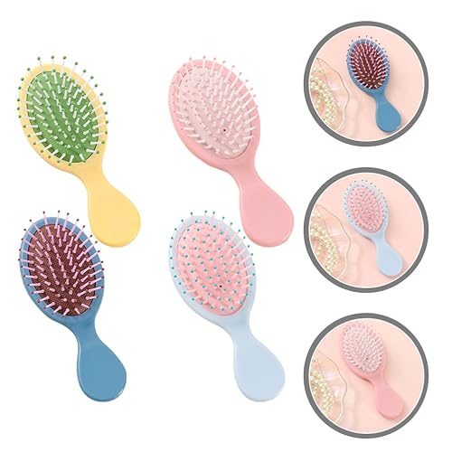Miniatura 9 de Cepillo desenredante para el cabello, 4 piezas, cepillo de pelo de pala, desenredante, flexible, cepillo de pelo desenredante, peine para mujeres y