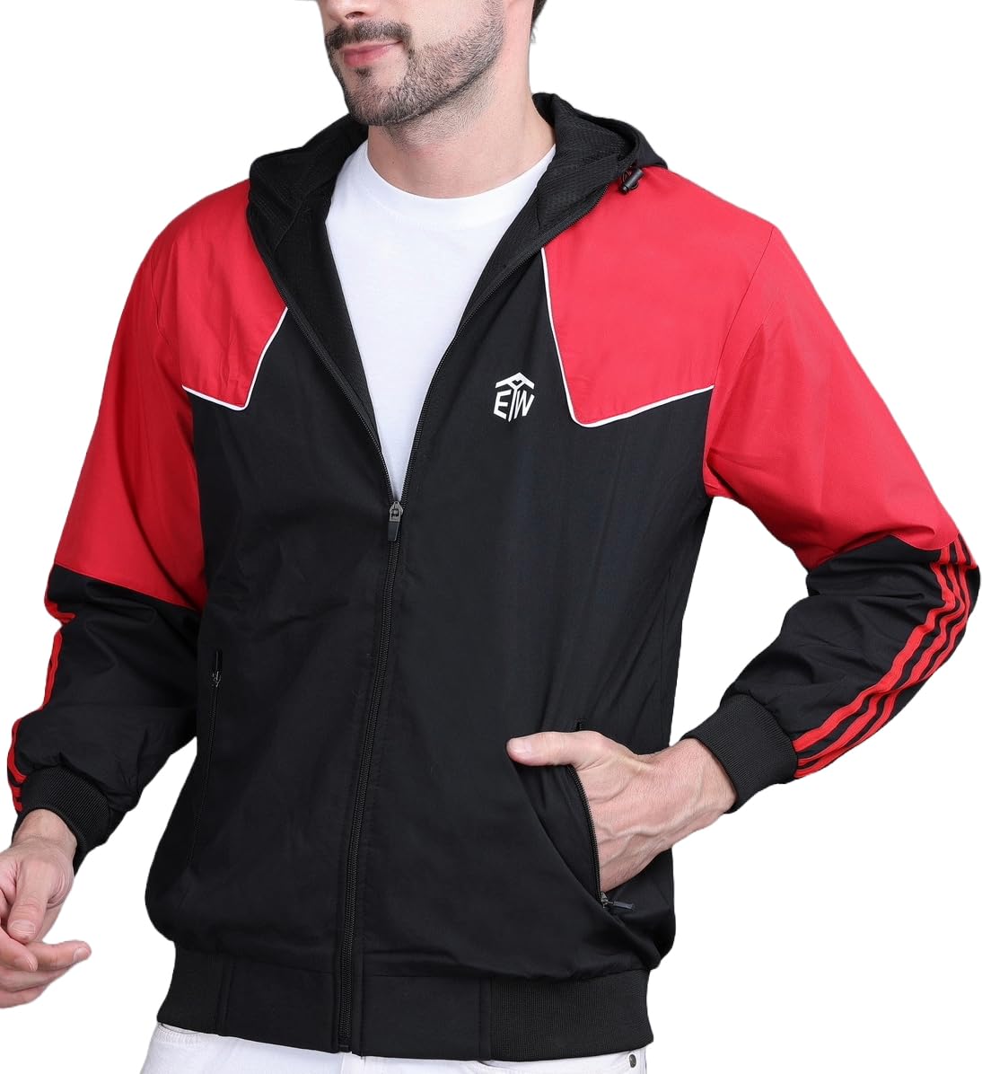 ekools Men Nylon Zipper Windcheater Jacket (Wind10)-picture-29