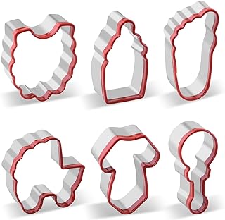 Baby Shower Cookie Cutters, Onesie Biscuit Cutters, Baby Carriage Cutter Shape, Baby Bottle, Small Rattle Cookie Cutter fo...