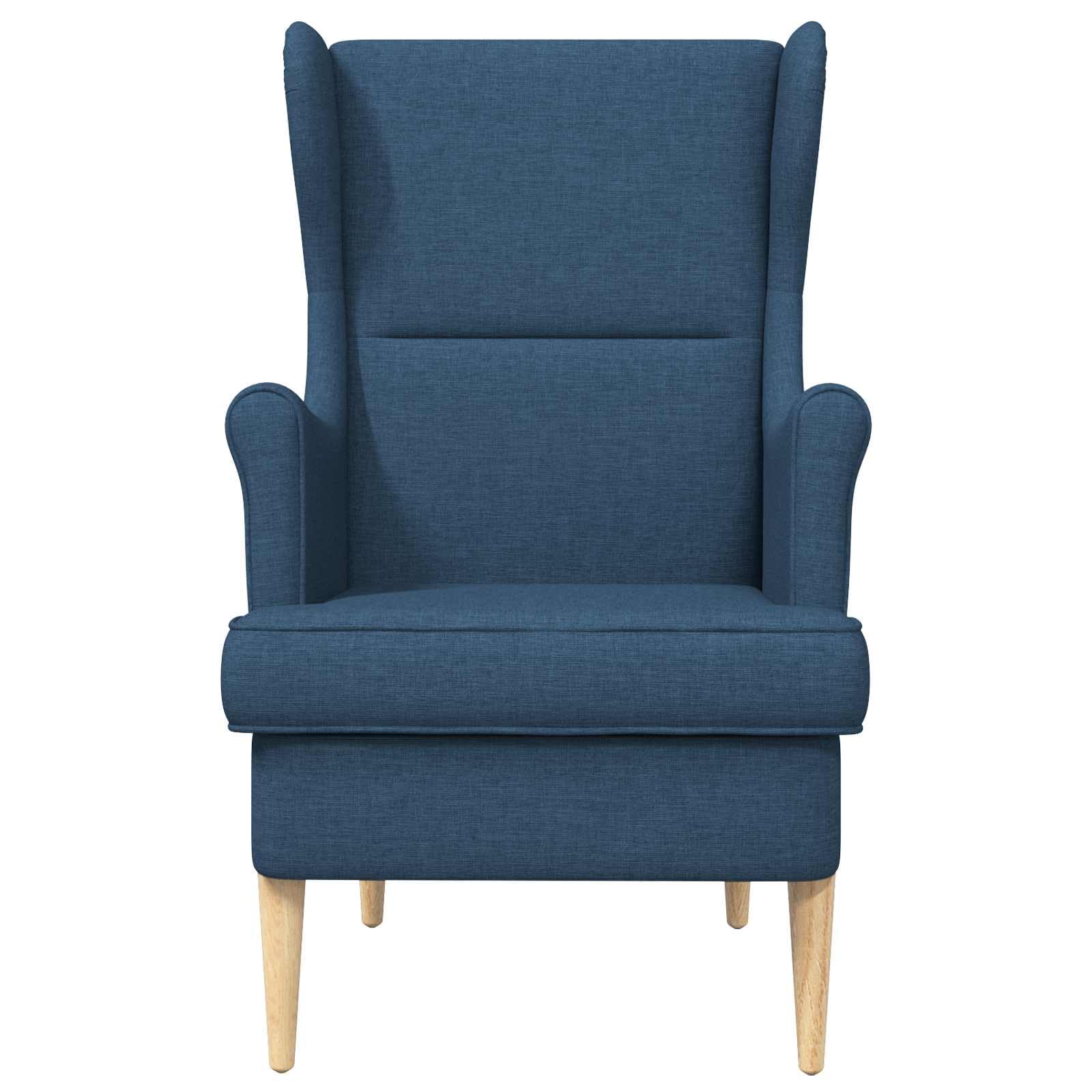 Comoda poltrona in tessuto blu con schienale alto, girevole, regolabile, ergonomica, durevole, ideale per soggiorno, camera da letto, salone, con braccioli, cuscino rimovibile