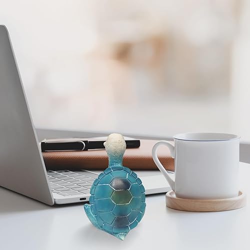 Miniatura 7 de Decoración de tortuga marina de resina, accesorios de meditación zen, estatuas de adorno de tortuga costera para decoración del hogar, habitación