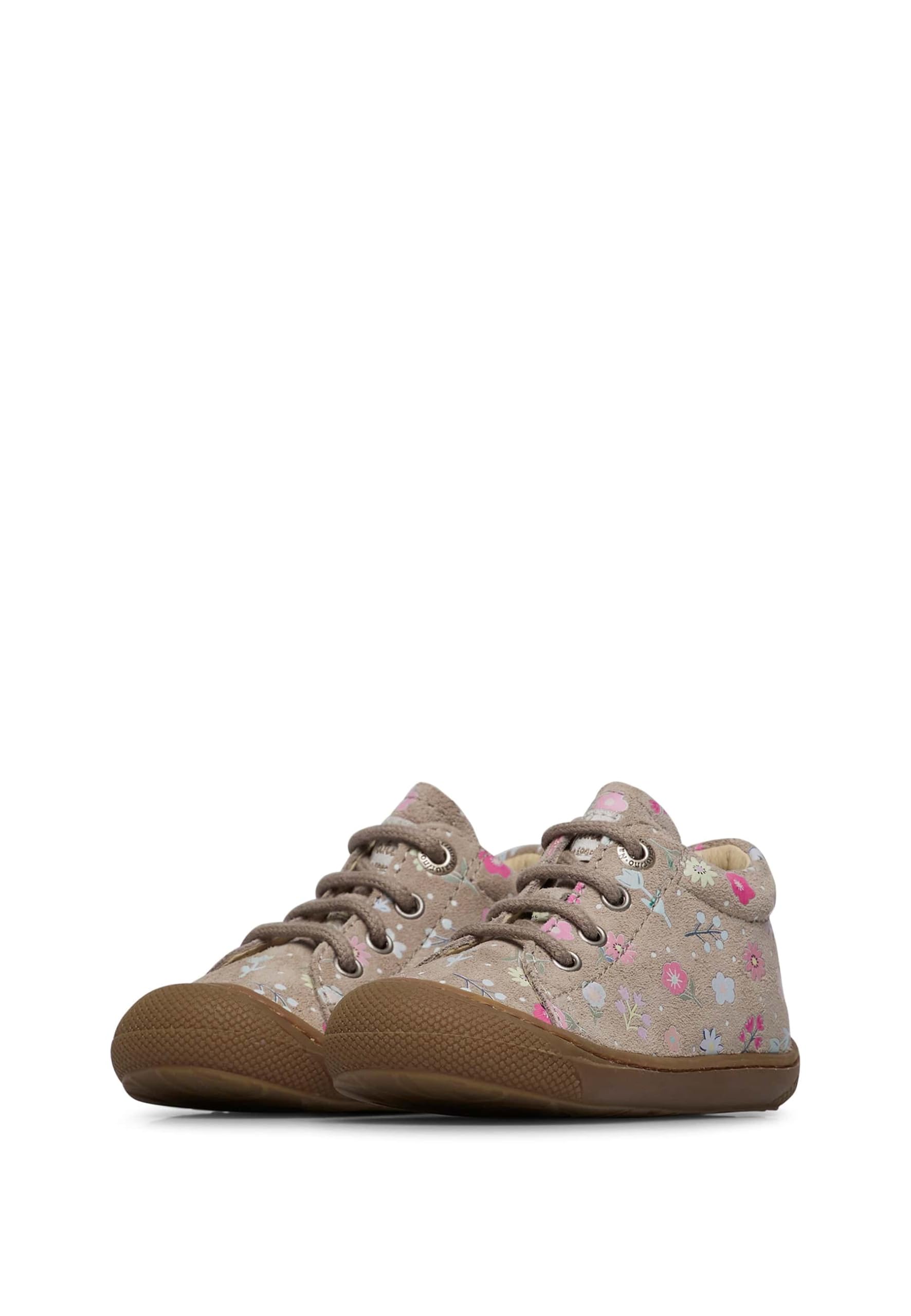 Naturino Lauflernschuhe aus Veloursleder mit Blumenprint