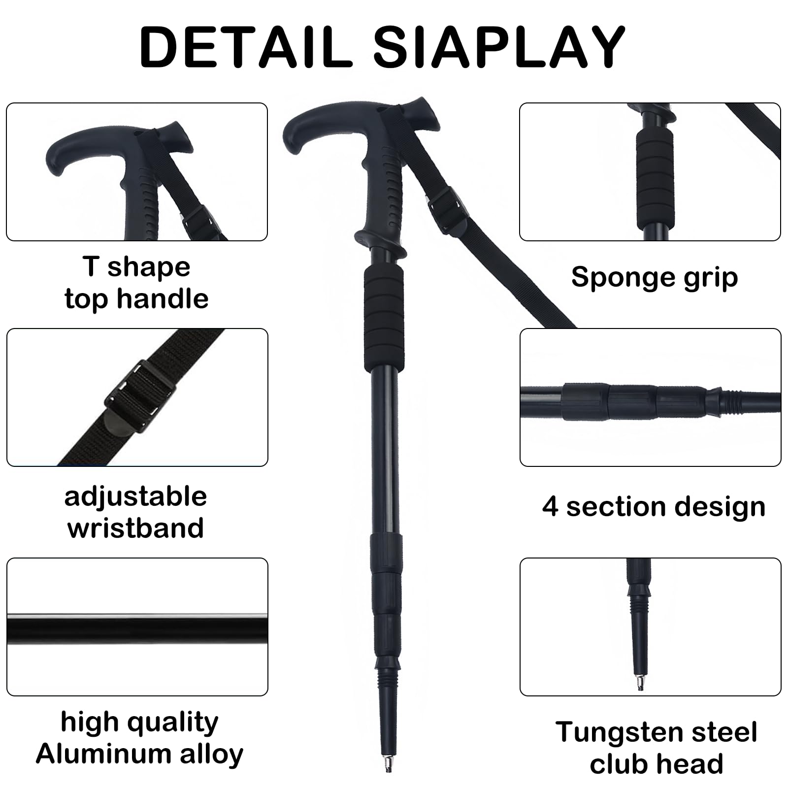 Bastoni Trekking Telescopici In Alluminio - Leggeri, Regolabili E Antiscivolo - Foto 2